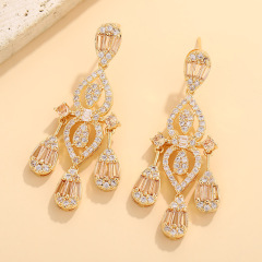 002 yellow diamond gold earrings