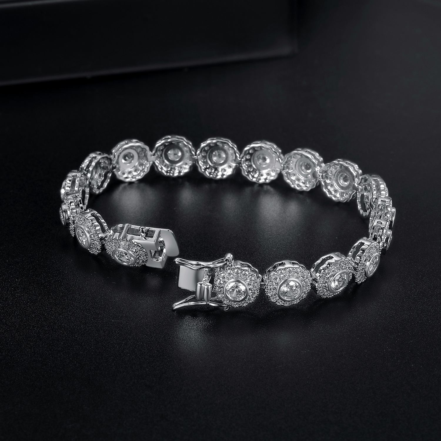 4mm Tennis Design Copper Inlaid Zircon Bracelet Fashion Heavy Craft Factory Style Unisex Trendy Jewelry Accessories