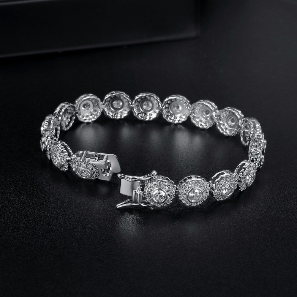 4mm Tennis Design Copper Inlaid Zircon Bracelet Fashion Heavy Craft Factory Style Unisex Trendy Jewelry Accessories