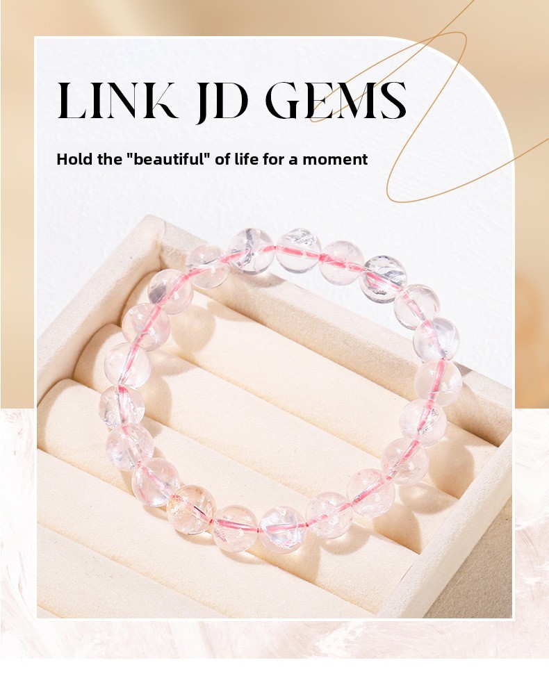 JD Jewelry Natural Pink Aries Seven-Color Starlight Crystal Bracelet Fashion High-End Round Bead Accessories For Women
