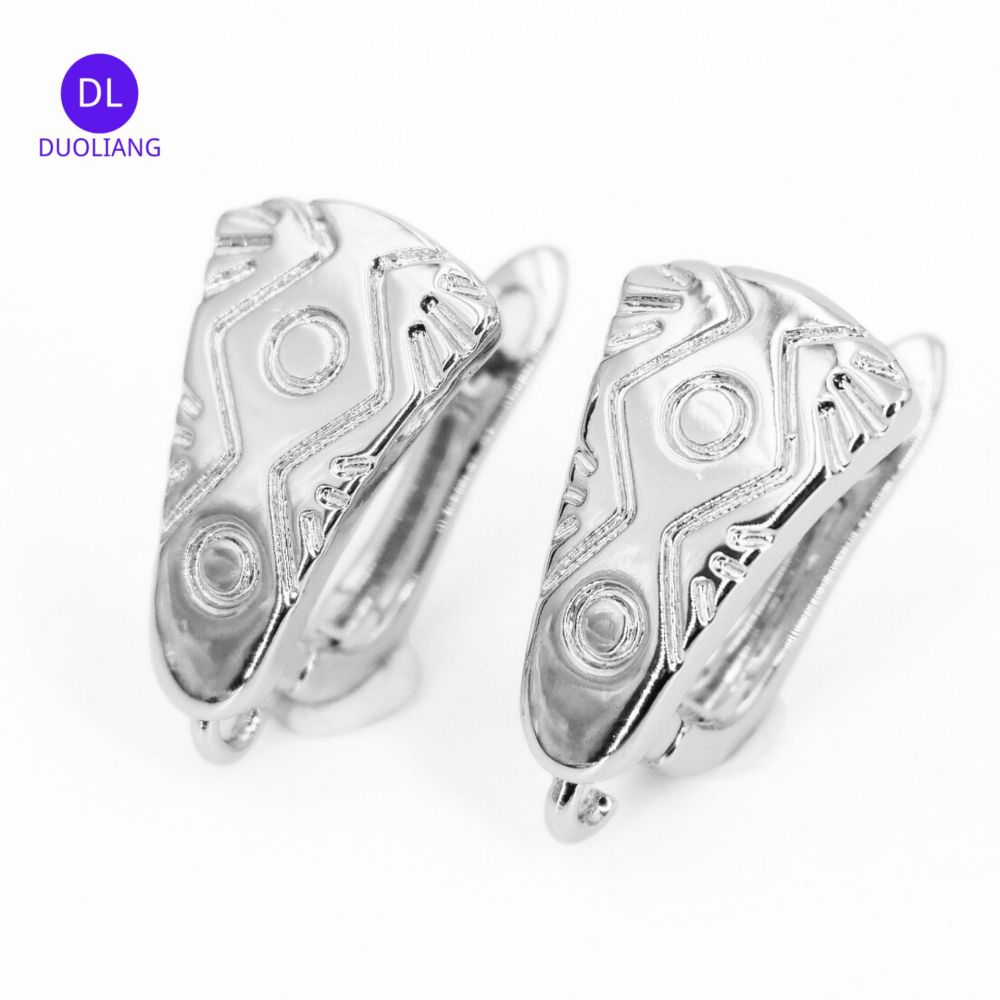 New Multi-Bright Copper Plated 18K Gold Earring DIY Jewelry Accessories U-Shaped Ear Cuff With Drop Circle Eco-Friendly