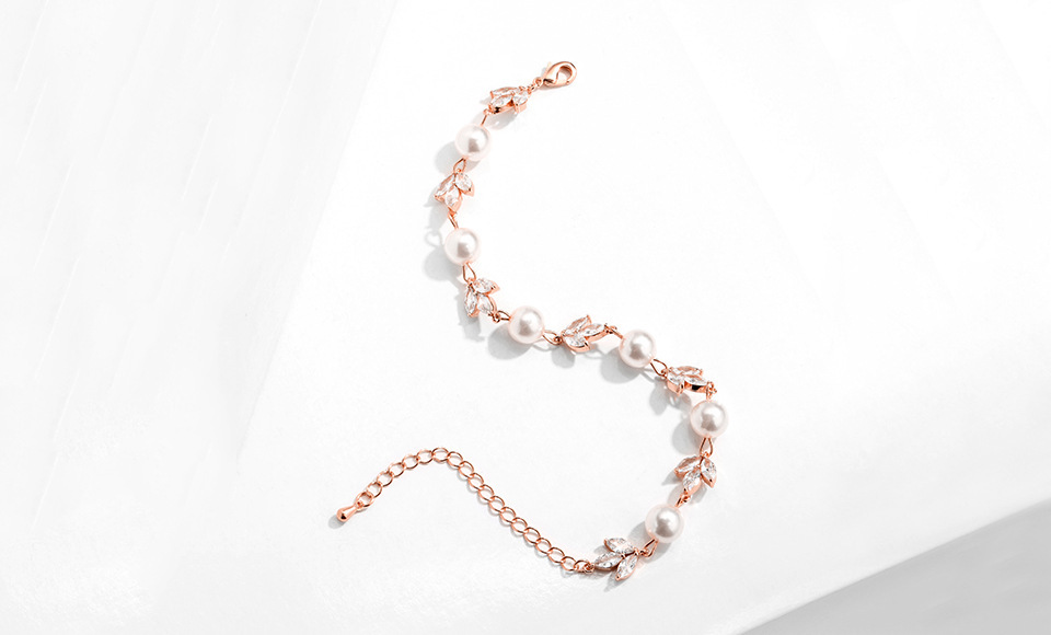 Unisex Imitation Pearl Copper Geometric Bracelets Imitation Pearl Jewelry