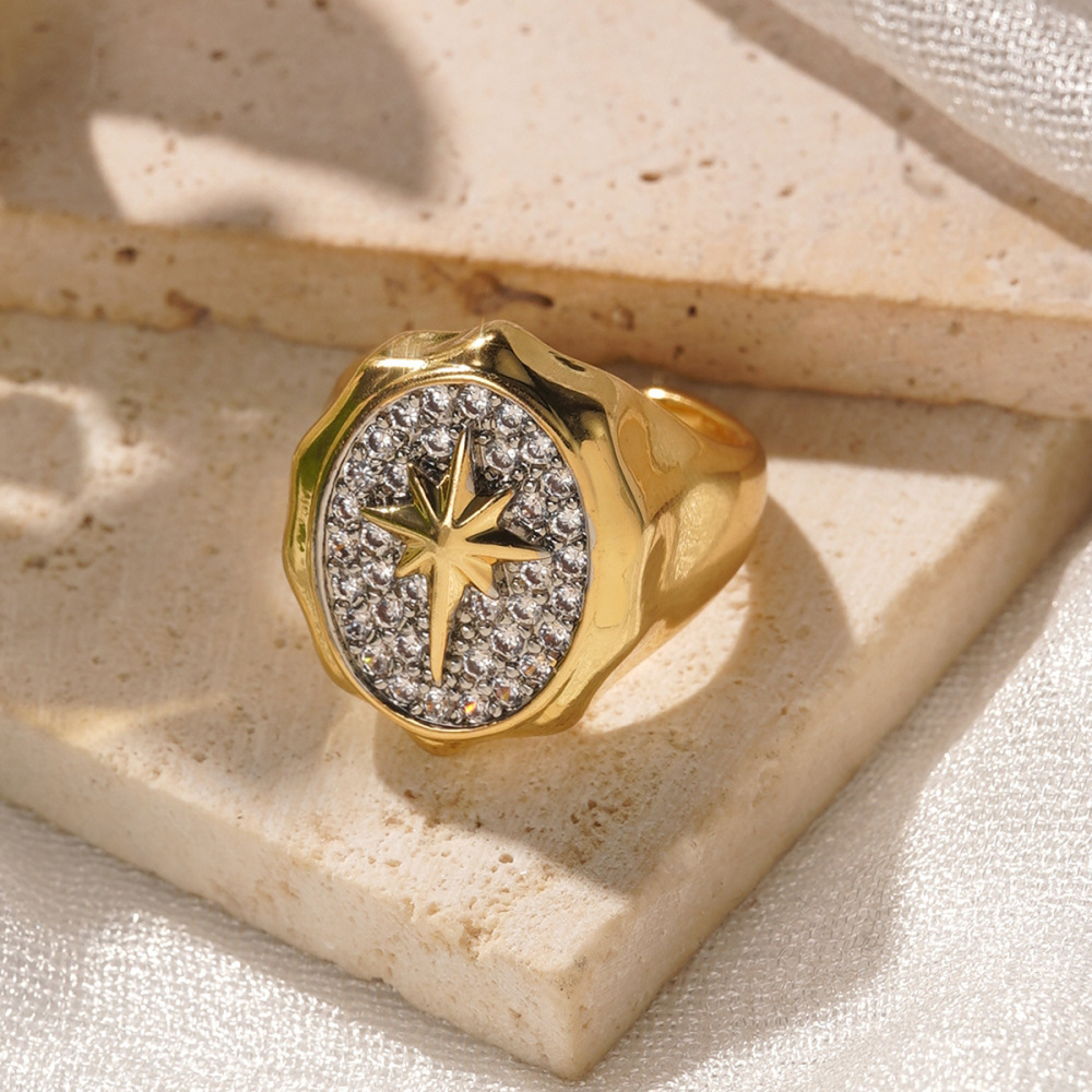 Electroplated (Including Color Retention Layer) Geometric Pattern Copper Elegant Hollow Metal Ring Fashionable Simple Luxurious Stackable Finger Accessories Unisex