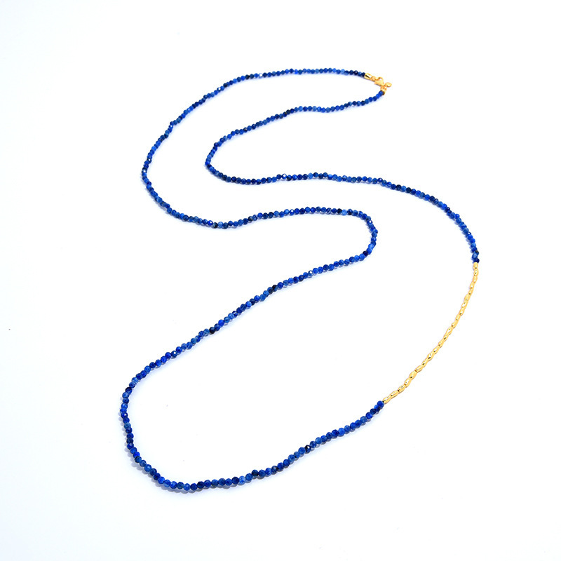 Casual Simple Style Geometric Natural Stone Agate Sterling Silver Gold Plated Sweater Chain In Bulk