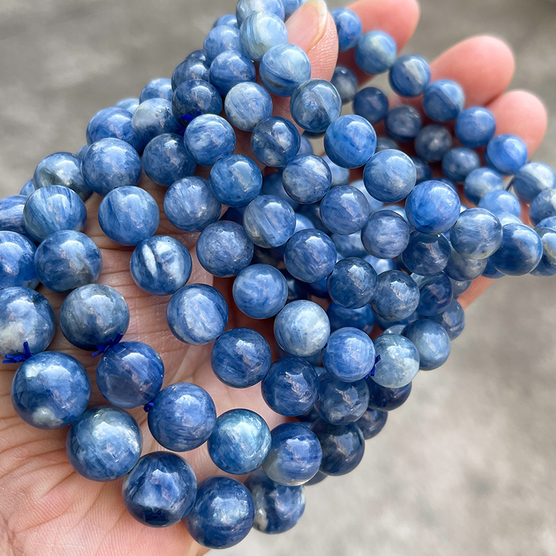 JD Jewelry Natural Brazilian Blue Crystal Cat's Eye Bracelet Round Luxury Fashion Unisex Gift Jewelry Geometric Pattern