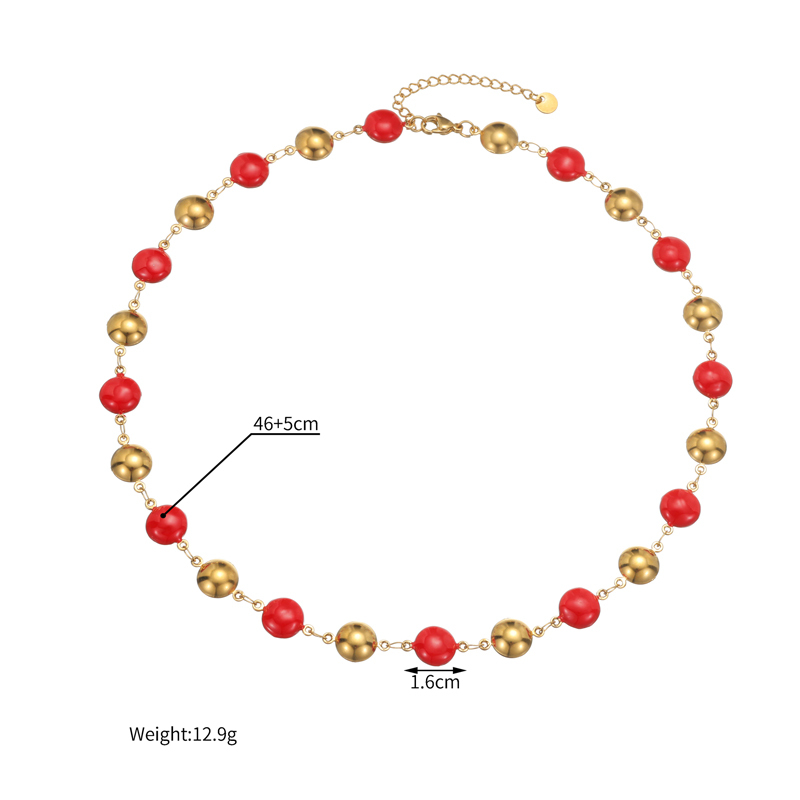 304 Stainless Steel Gold Heart Necklace Accessories For Women, Light Luxury, Non-Fading Sweater Necklace, Vacuum Plating (Furnace)