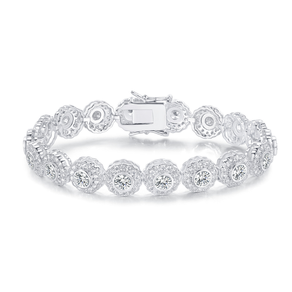 4mm Tennis Design Copper Inlaid Zircon Bracelet Fashion Heavy Craft Factory Style Unisex Trendy Jewelry Accessories