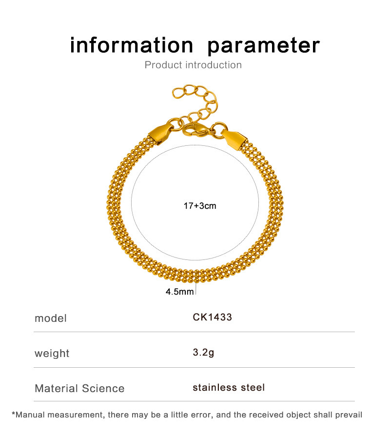 Simple Titanium Steel Gold-Plated Bracelet For Women, Multifunctional Geometric Adjustable Clasp With Inlaid Diamonds For Birthday Party