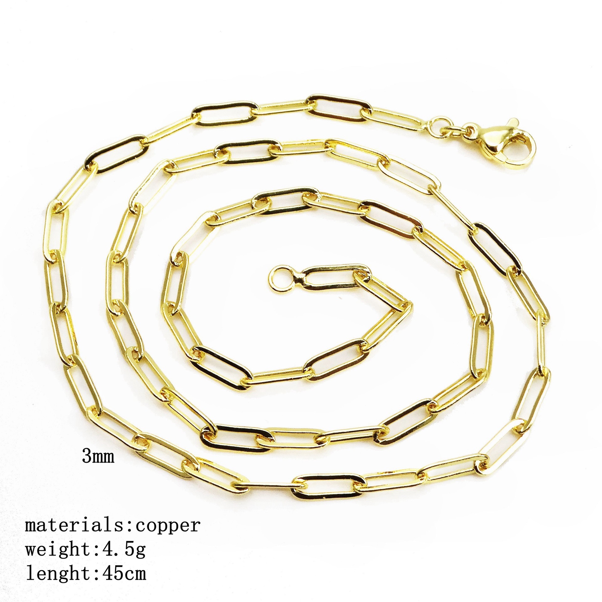 Copper Simple Style Classic Style Plating Solid Color Necklace