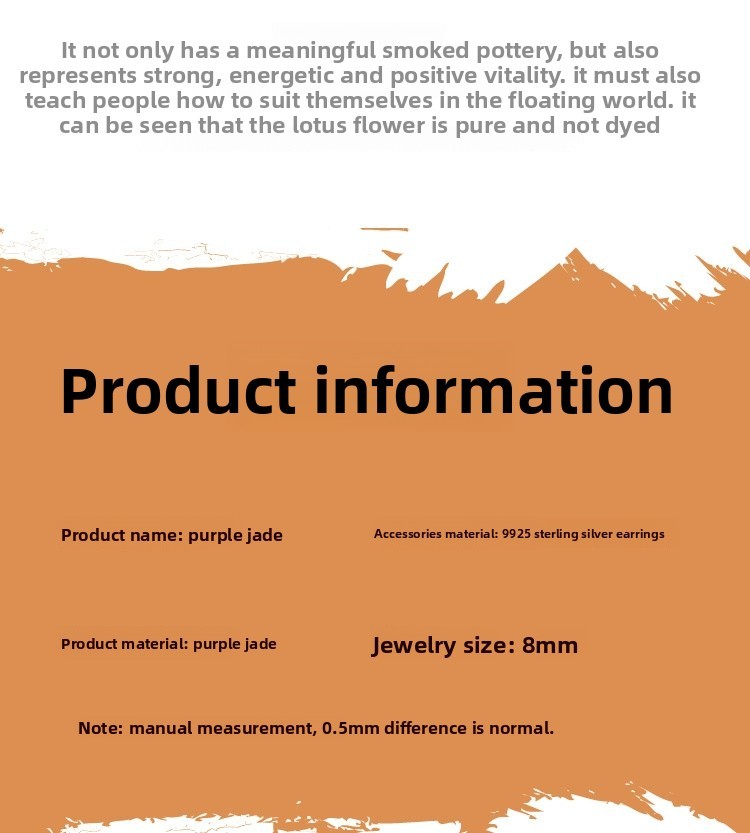 Natural Lavender Purple Jade Earrings Sweet Design New Chinese Style Retro Hanfu Earring Accessories S925 Silver Ear Pins