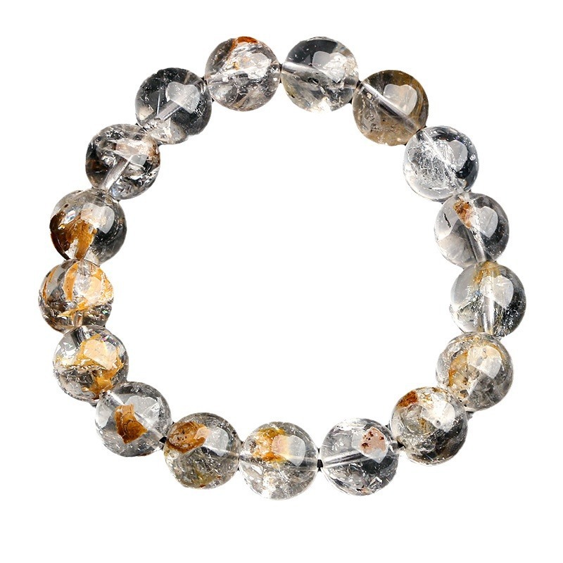 Natural Crystal Flashing Diamond Bracelet Black Yellow Crystal Lucky Oil Dare Circle Donghai Tokyang Crystal Geometric Pattern