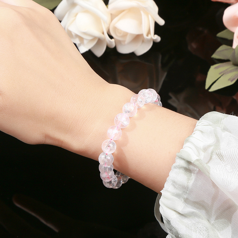 JD Jewelry Natural Pink Aries Seven-Color Starlight Crystal Bracelet Fashion High-End Round Bead Accessories For Women