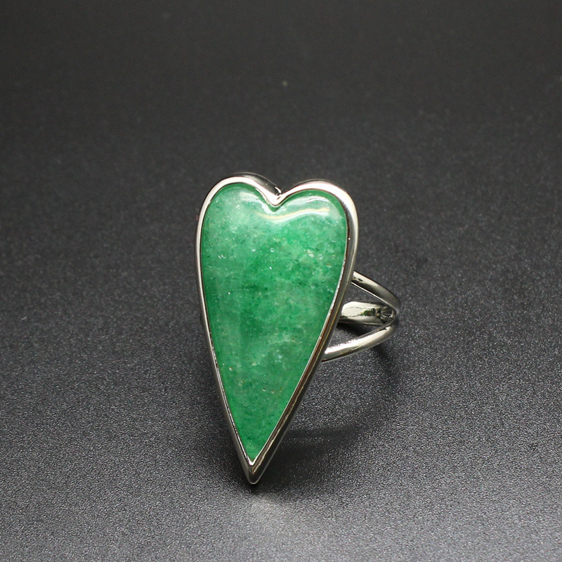 Retro Heart Shaped Purple Quartz Tiger Eye Stone Ring  Luxury Light Luxury DIY Accessories Sales Jewelry