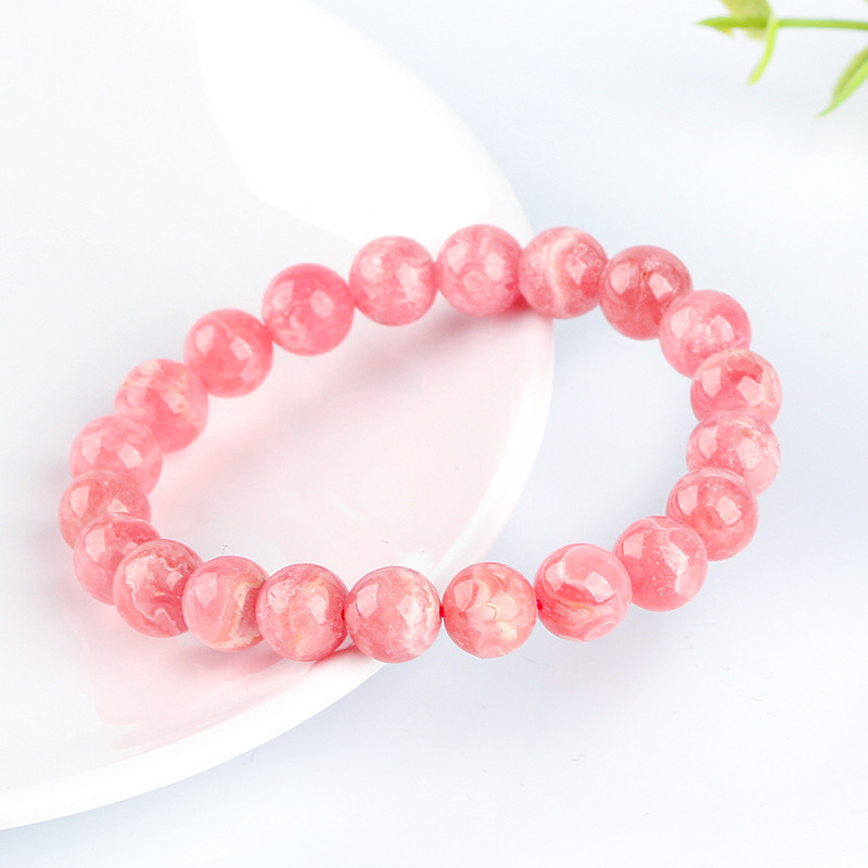 Natural Red Patterned Quartz Crystal Bracelet High Quality Ice Type Argentine National Stone Inca Rose Sea Tang Crystal Gem
