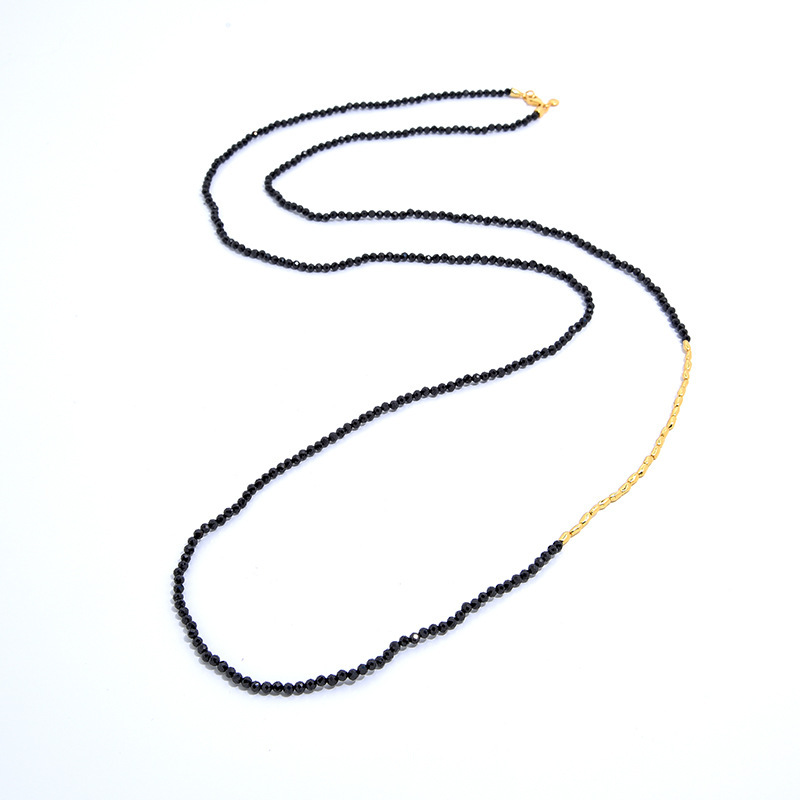 Casual Simple Style Geometric Natural Stone Agate Sterling Silver Gold Plated Sweater Chain In Bulk