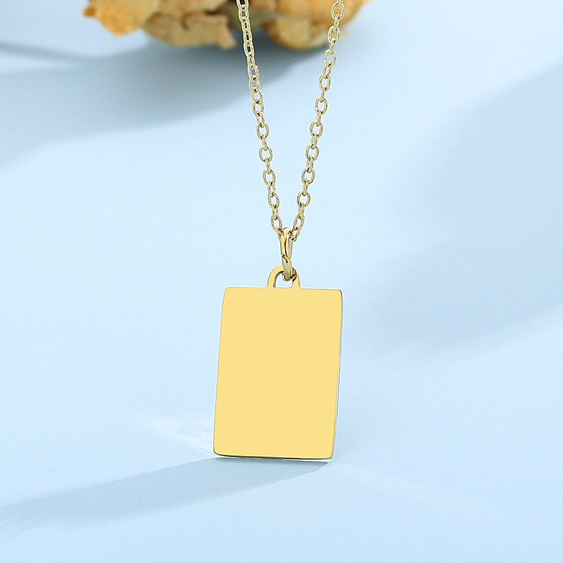 304 Stainless Steel Constellation PVD Coated 18k Gold Plating Simple Style Classic Style Plating Pendant Necklace
