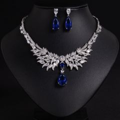 Sapphire Blue on White Background