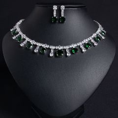 Green Zirconium on White Background