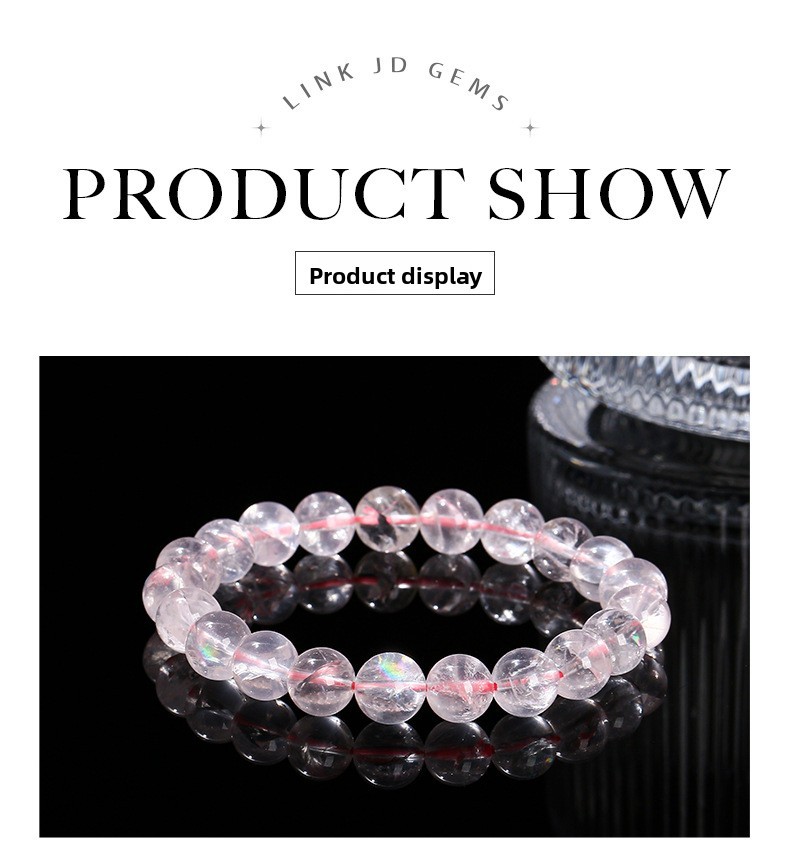 JD Jewelry Natural Pink Aries Seven-Color Starlight Crystal Bracelet Fashion High-End Round Bead Accessories For Women