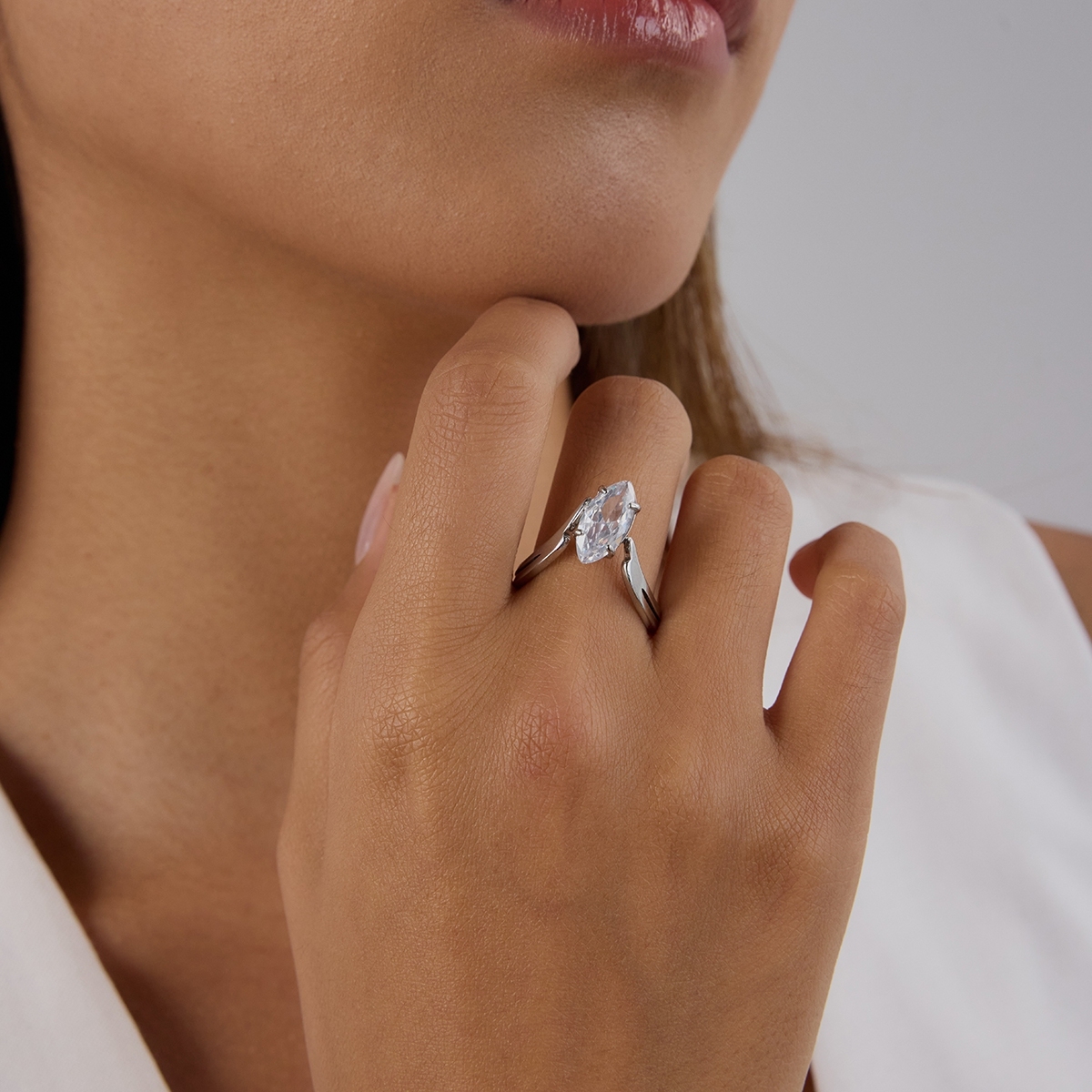 Real Gold Plated 316 Stainless Steel  PVD Coated Geometric Waterproof Non Tarnish Elegant Glam Classical Rings For Women's