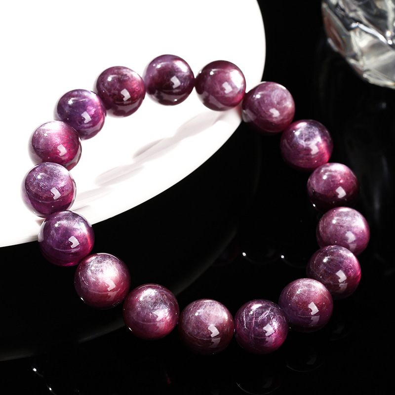 JD Jewelry 7A Natural Amethyst Geometric Pattern Crystal Bracelet Cat's Eye Crystal Purple Grape Fashion Women's Gift Bracelet Simple Style