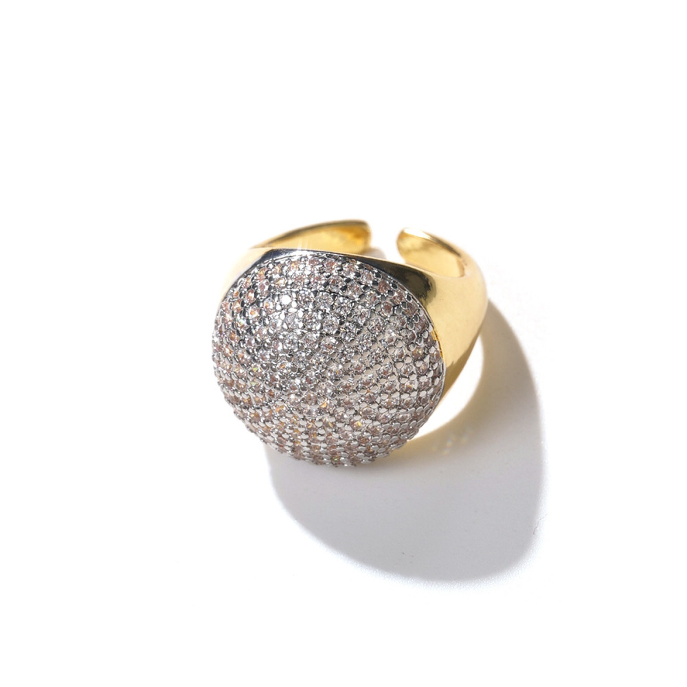 Electroplated (Including Color Retention Layer) Geometric Pattern Copper Elegant Hollow Metal Ring Fashionable Simple Luxurious Stackable Finger Accessories Unisex