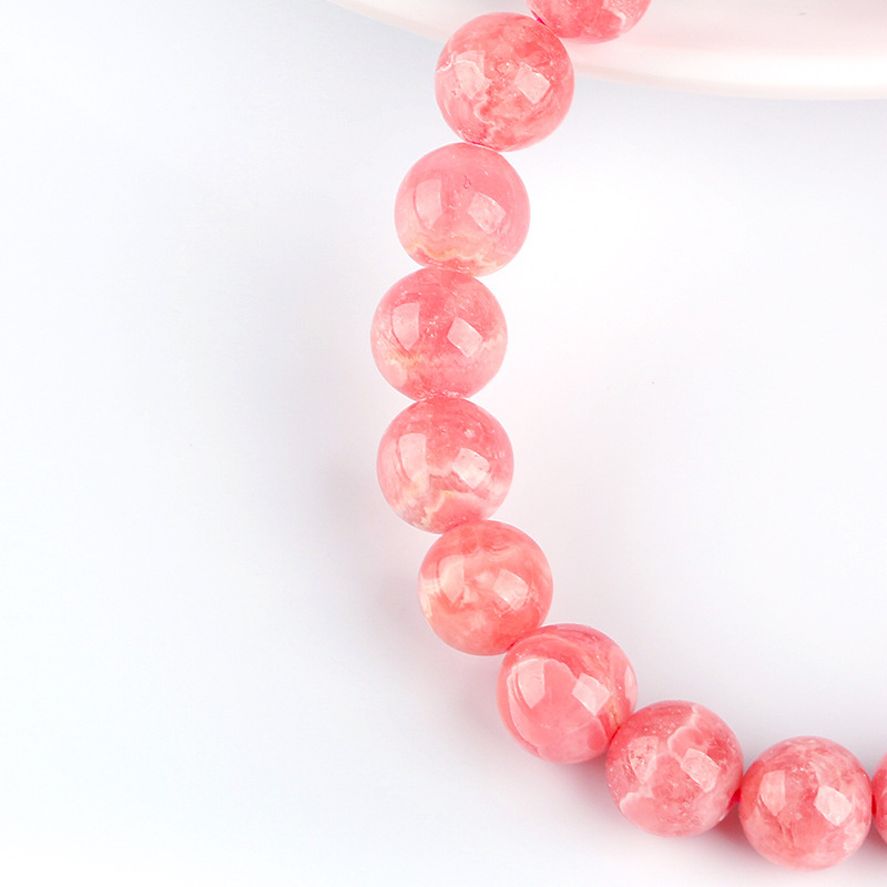 Natural Red Patterned Quartz Crystal Bracelet High Quality Ice Type Argentine National Stone Inca Rose Sea Tang Crystal Gem