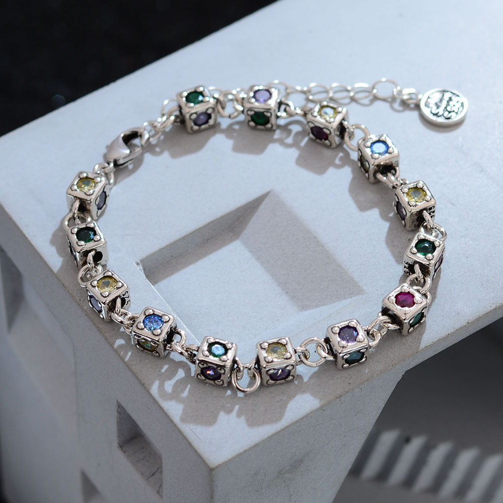 Wholesale Jewelry Vacation Classic Style Dice Copper Cable Chain Bracelets