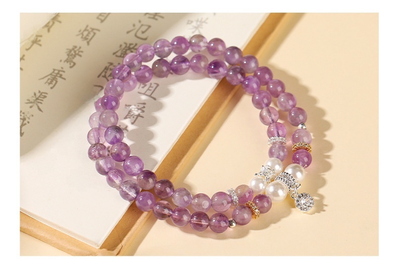 JD Jewelry Amethyst Beaded Bracelet For Women Fashionable High-end Jade Gourd Accessories Simple Style Classic Bracelet Jewelry