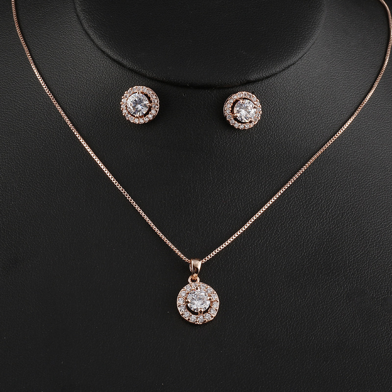 Geometric Copper Elegant Jewelry Set