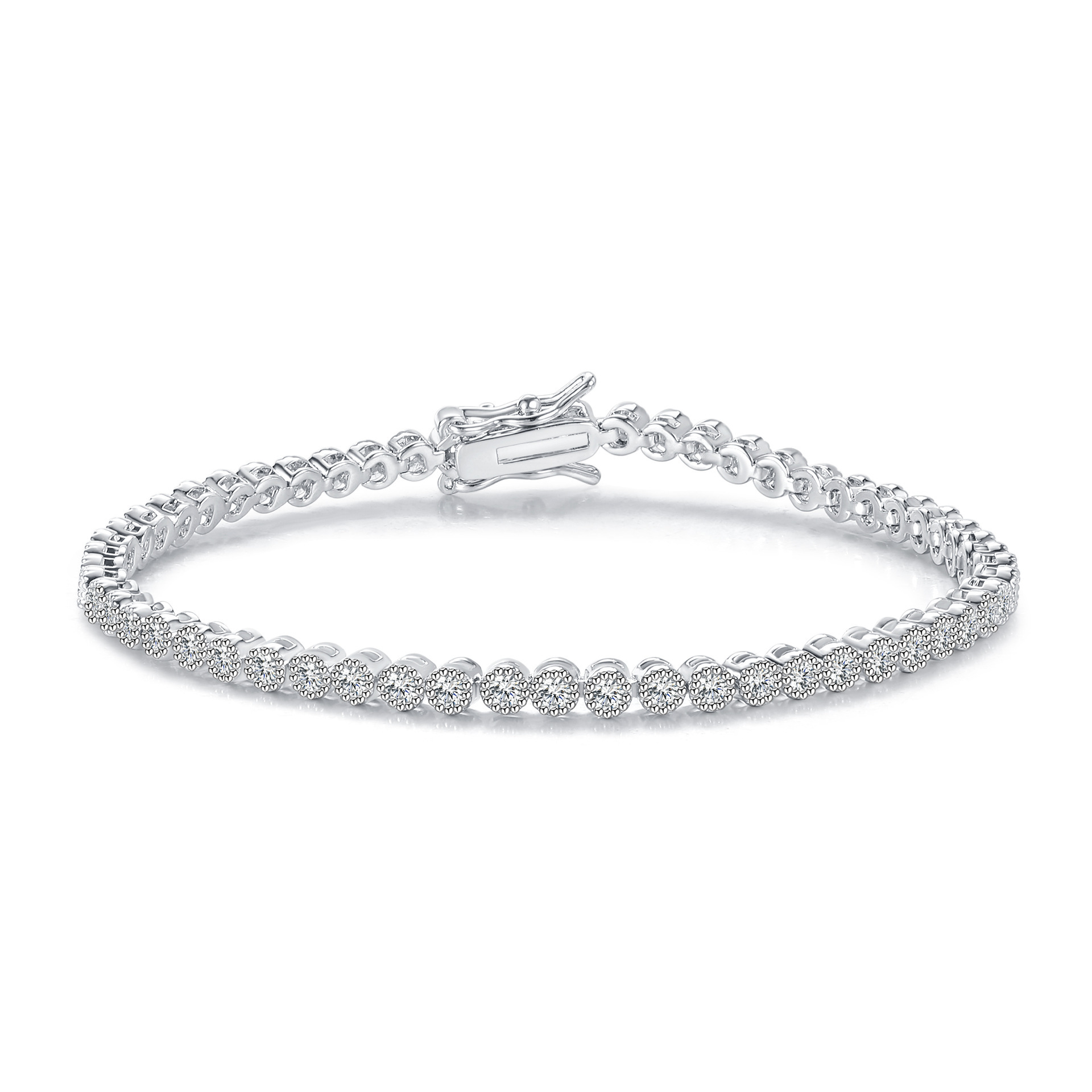 Fashion Tennis Bracelet Copper Inlaid Zircon Unisex Elegant Design Trendy Factory Direct Jewelry Accessories Simple Style