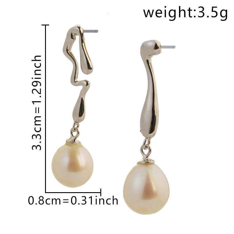 Original Natural Freshwater Pearl Pure Silver Earrings Women Versatile Design Studs High-End Jewelry Ear Accessories