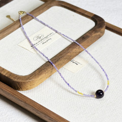 Purple Zircon Amethyst Necklace