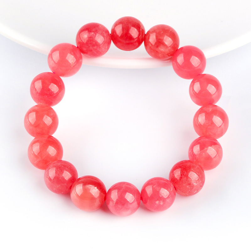 Natural Red Patterned Quartz Crystal Bracelet High Quality Ice Type Argentine National Stone Inca Rose Sea Tang Crystal Gem