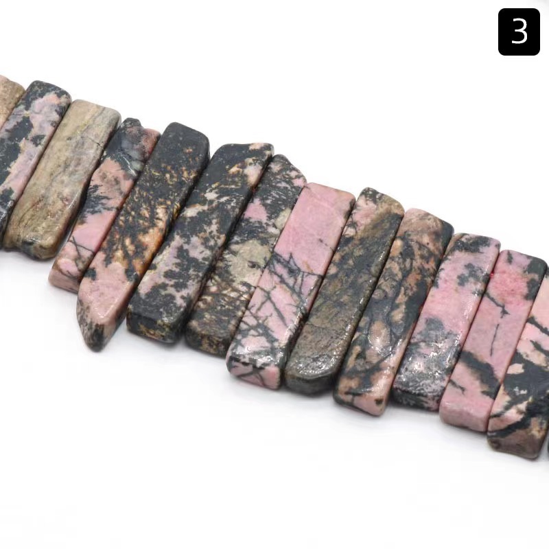 Classical Color Block Natural Stone Beaded Necklace