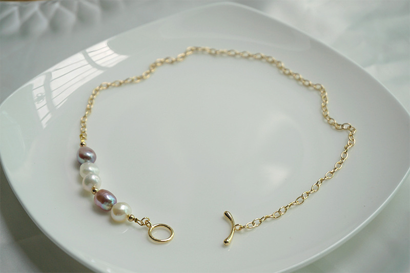 Baroque Vintage Handmade Freshwater Pearl Collarbone Necklace For Women Small Pearl Choker Women Jewelry Accessories