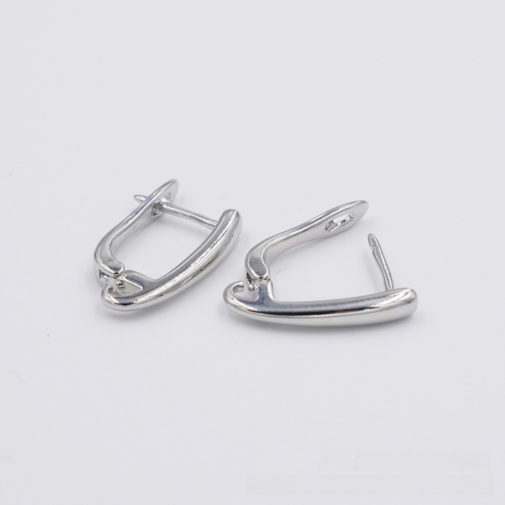 18K Gold Plated Copper Earrings U-shaped Smooth Surface Women Accessories Ear Jewelry With Water Drop Round Basic Earrings