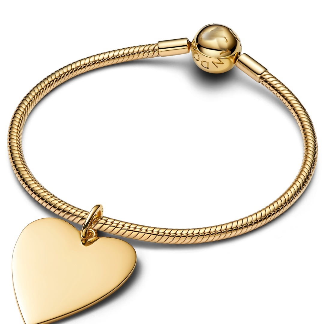 Gold Plated Silver Heart Shaped Open Hand Bracelet Fashionable Round Classic Jewelry Gift For Party Date Birthday Festival