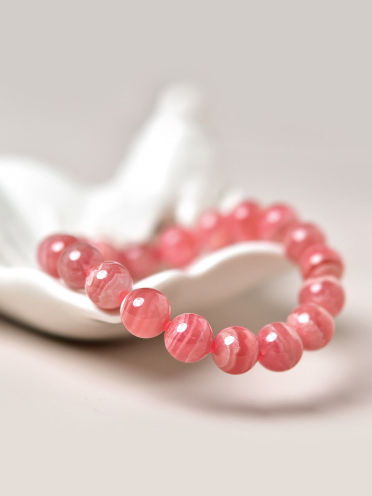 Natural Red Patterned Quartz Crystal Bracelet High Quality Ice Type Argentine National Stone Inca Rose Sea Tang Crystal Gem