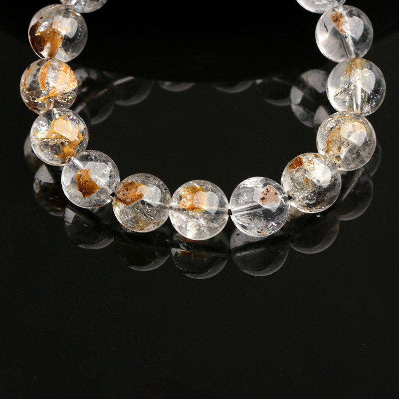 Natural Crystal Flashing Diamond Bracelet Black Yellow Crystal Lucky Oil Dare Circle Donghai Tokyang Crystal Geometric Pattern