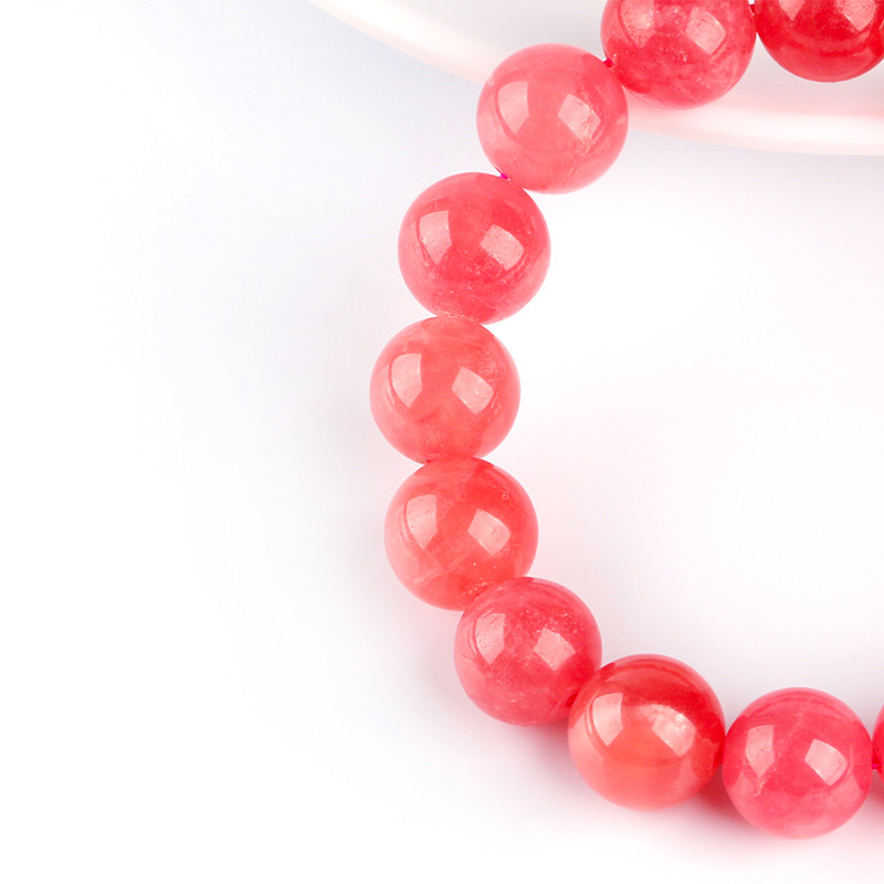 Natural Red Patterned Quartz Crystal Bracelet High Quality Ice Type Argentine National Stone Inca Rose Sea Tang Crystal Gem