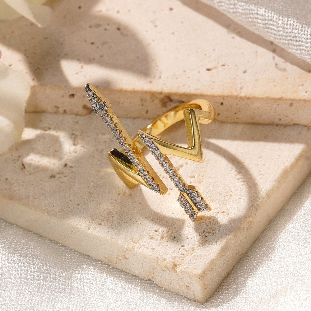 Electroplated (Including Color Retention Layer) Geometric Pattern Copper Elegant Hollow Metal Ring Fashionable Simple Luxurious Stackable Finger Accessories Unisex