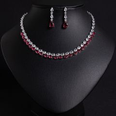 White Background Red Zirconium