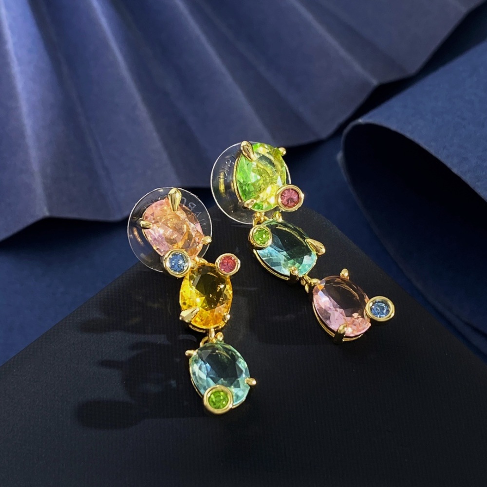 Elegant Green Diamond Fashion Necklace Set Micro-Paved Irregular Design High-End Feelings Fashionable Jewelry Accessories