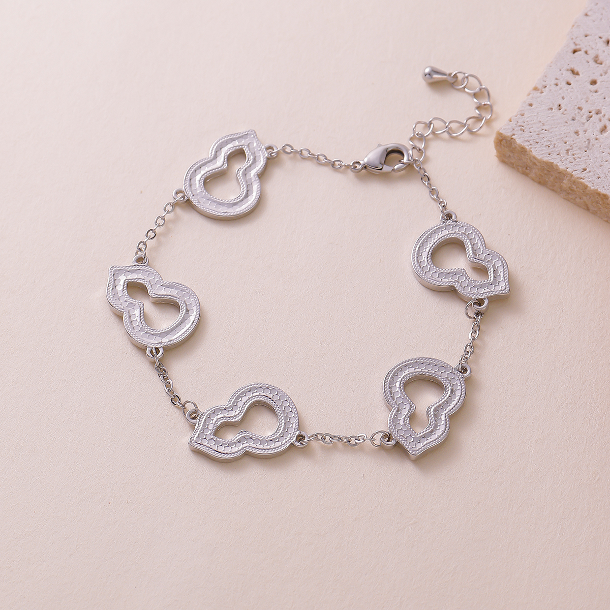 Fashionable Copper Coin Bracelet For Women Non-Fading Chinese Style Network Hit Lucky Gourd Bracelet Elegant Classic Commute