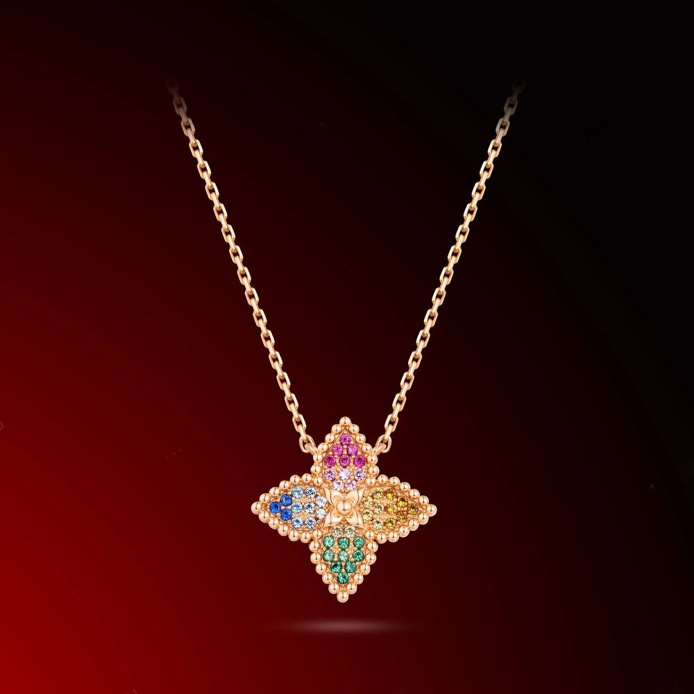 Luxurious Colorful Dopaamine Necklace And Earring Set For Women With Leaf Design Fake Diamond Fashion Jewelry Accessories