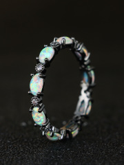Black Gold White Opal