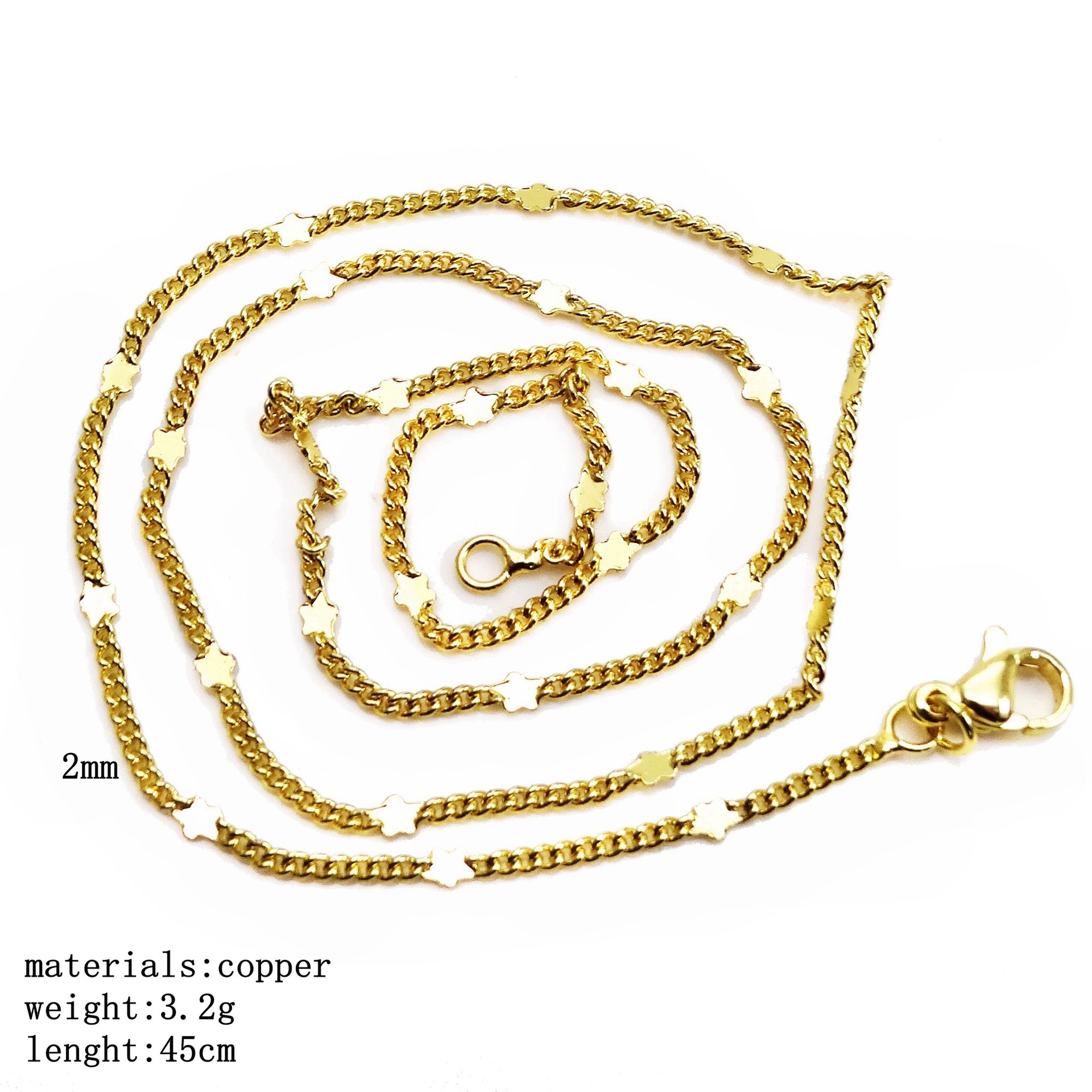 Copper Simple Style Classic Style Plating Solid Color Necklace