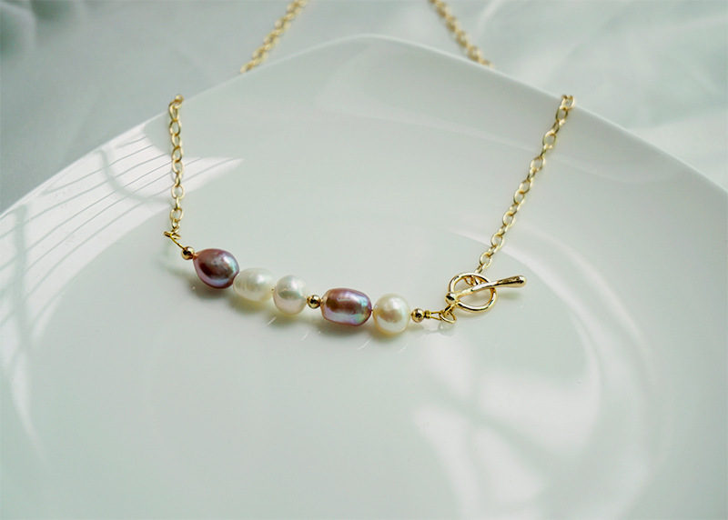 Baroque Vintage Handmade Freshwater Pearl Collarbone Necklace For Women Small Pearl Choker Women Jewelry Accessories