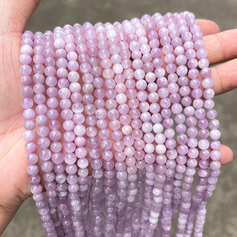 JD Jewelry Natural Amethyst Multi-Circle Bracelet Fashion Light Purple Crystal Women's Round Bead Bracelet Accessories Simple Style